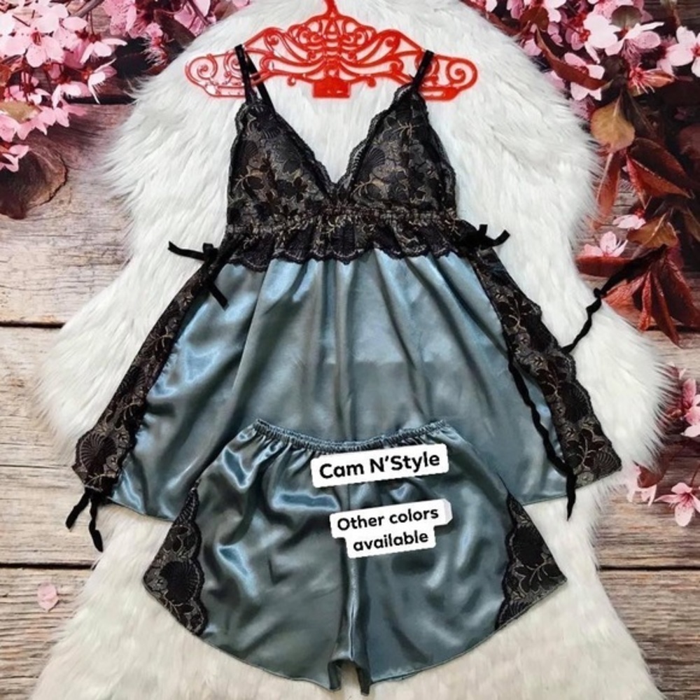 New Satin Silk-Like Lace Pajama Set​